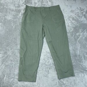 32 Degrees Women's XL Casual Pants Green Cotton Blend *flaw* a2031